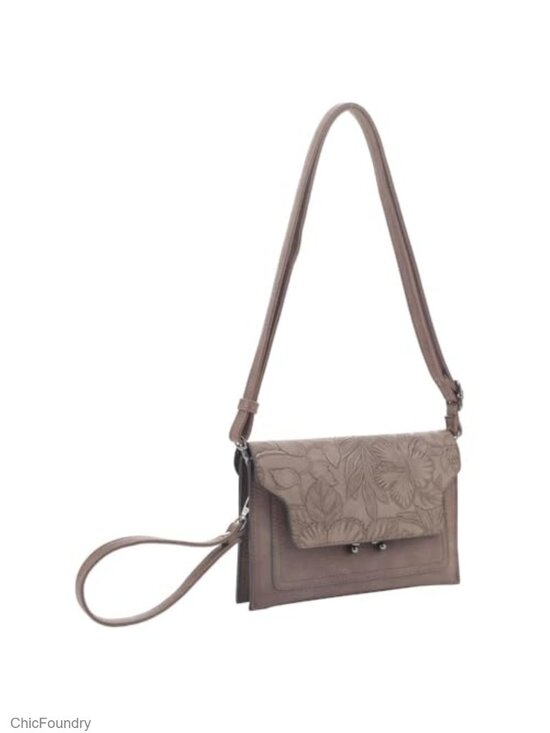 Handbags - Vegan Leather Small Clutch Crossbody Bag with Adjustable Strap